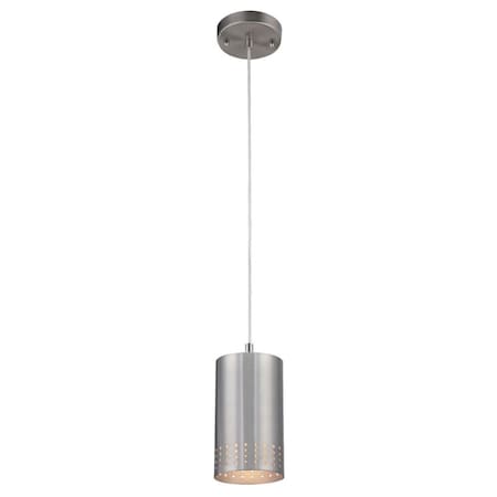 Westinghouse One-Light Adjustable Mini Pendant Brushed Nkl, Perforated Mtl Shade 6101200